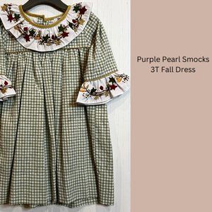 Purple Pearl Smocks - Fall Dress (3T)